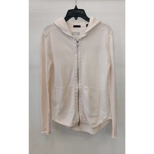 ATM Anthony Thomas Melillo Cream Hoodie SZ Small